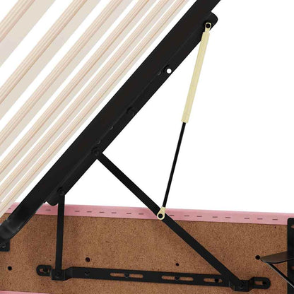 Letto con contenitore LED e materasso Rosa 90 x 190 cm Velluto | homemem39
