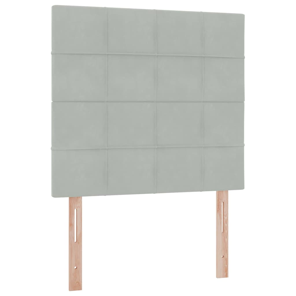 Letto con contenitore LED e materasso Grigio Chiaro 90 x 200 cm | homemem39