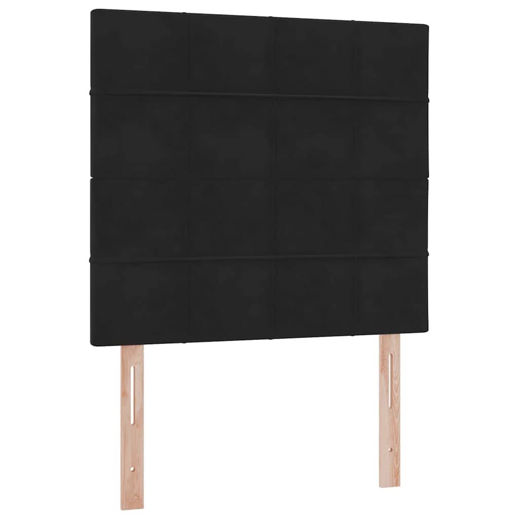Letto con contenitore LED e materasso Nero 90 x 200 cm Velluto | homemem39