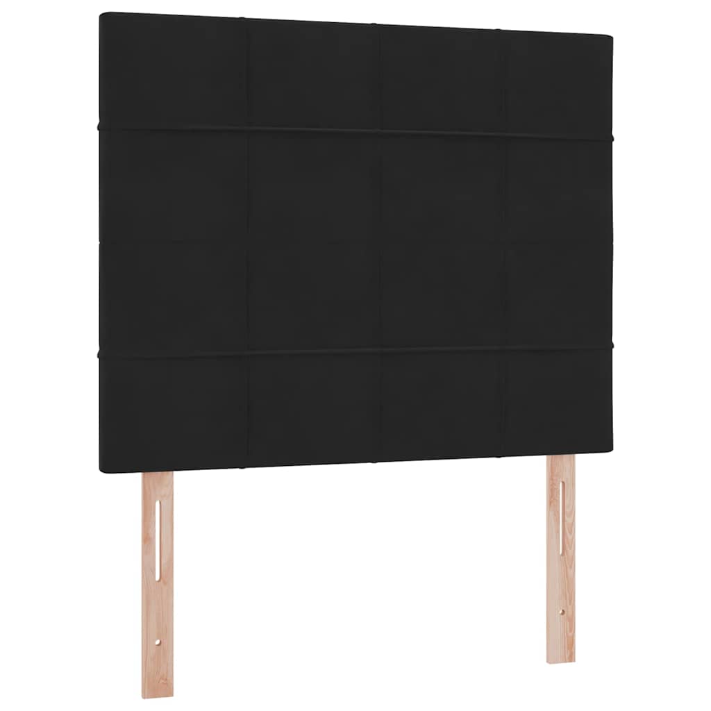 Letto con contenitore LED e materasso Nero 120 x 200 cm Velluto | homemem39