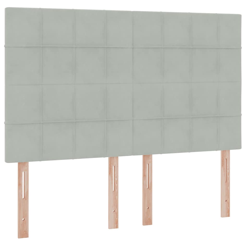 Letto con contenitore LED e materasso Grigio Chiaro | homemem39