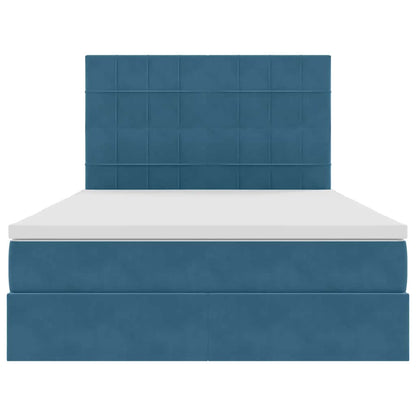 Letto con contenitore LED e materasso Blu Scuro 140 x 190 cm | homemem39