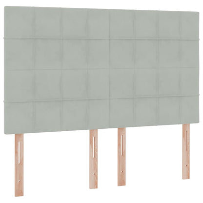 Letto con contenitore LED e materasso Grigio Chiaro | homemem39