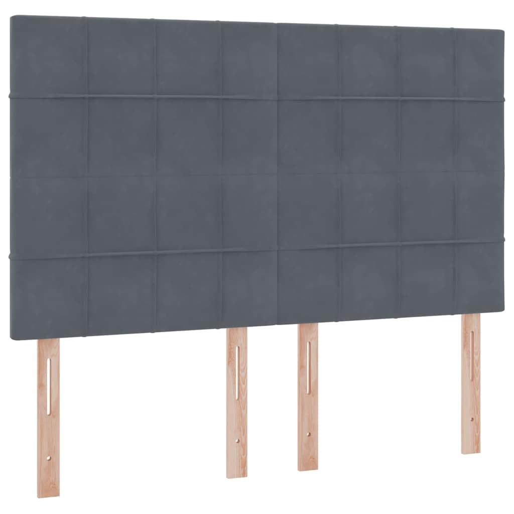Letto con contenitore LED e materasso Grigio Scuro 140 x 200 cm | homemem39