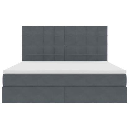 Letto con contenitore LED e materasso Grigio Scuro 180 x 200 cm | homemem39