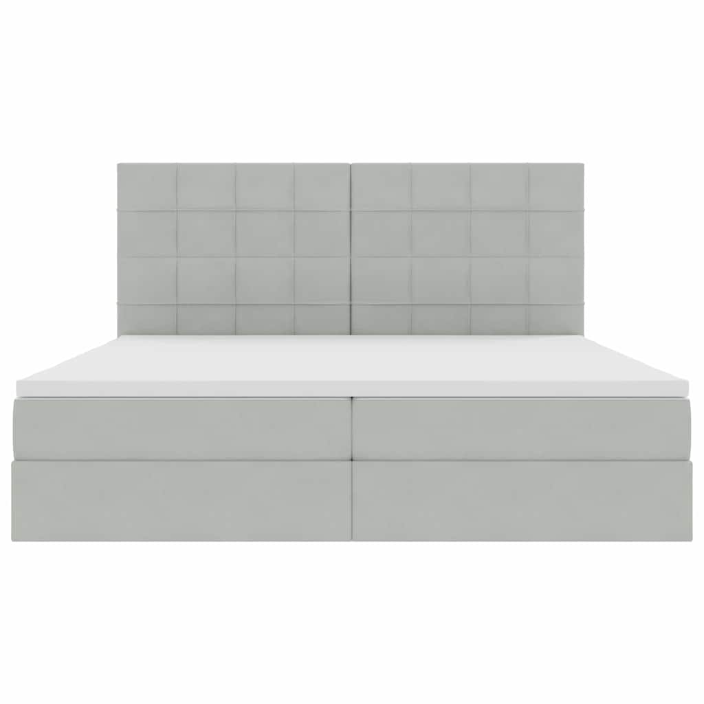 Letto con contenitore LED e materasso Grigio Chiaro | homemem39