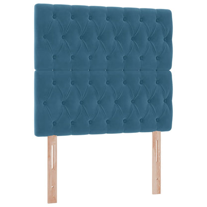 Letto con contenitore LED e materasso Blu Scuro 90 x 200 cm | homemem39