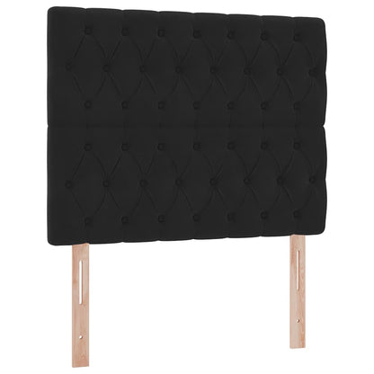 Letto con contenitore LED e materasso Nero 120 x 200 cm Velluto | homemem39