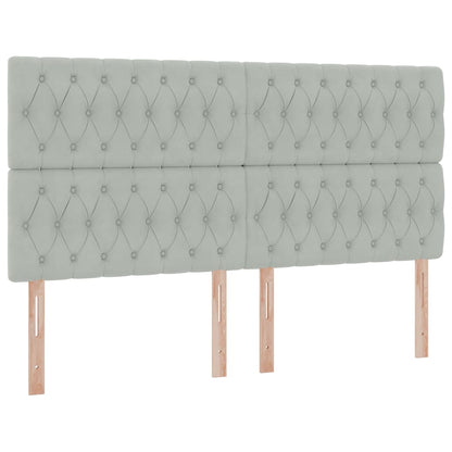 Letto con contenitore LED e materasso Grigio Chiaro | homemem39