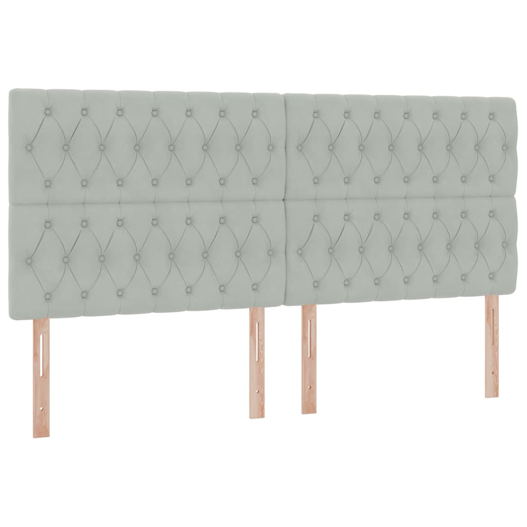 Letto con contenitore LED e materasso Grigio Chiaro | homemem39