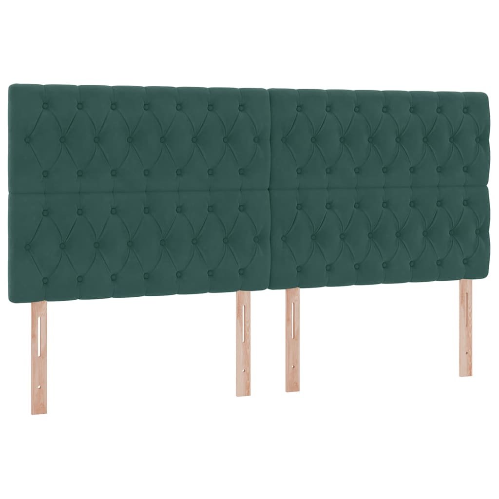 Letto con contenitore LED e materasso Verde Scuro 200 x 200 cm | homemem39