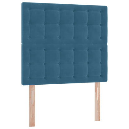 Letto con contenitore LED e materasso Blu Scuro 90 x 190 cm | homemem39