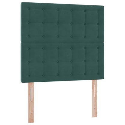 Letto con contenitore LED e materasso Verde Scuro 100 x 200 cm | homemem39