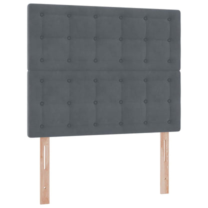 Letto con contenitore LED e materasso Grigio Scuro 120 x 200 cm | homemem39