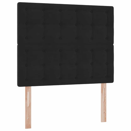 Letto con contenitore LED e materasso Nero 120 x 200 cm Velluto | homemem39