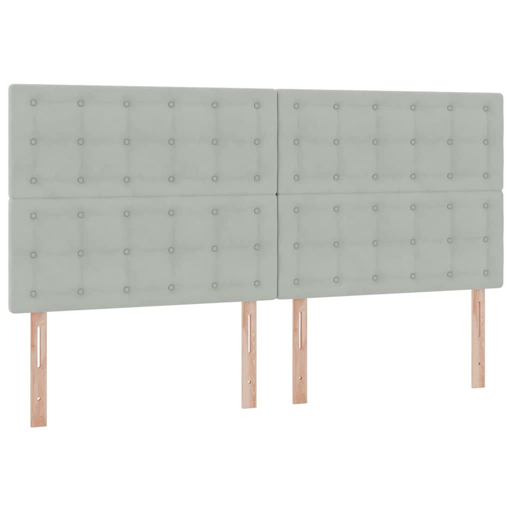 Letto con contenitore LED e materasso Grigio Chiaro | homemem39