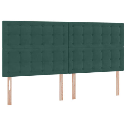 Letto con contenitore LED e materasso Verde Scuro 200 x 200 cm | homemem39