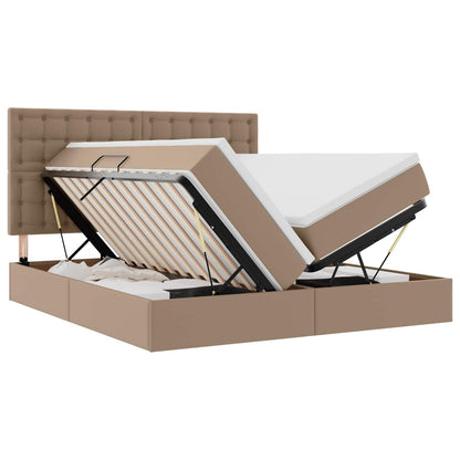 Letto con contenitore e LED Cappuccino 180 x 200 cm | homemem39