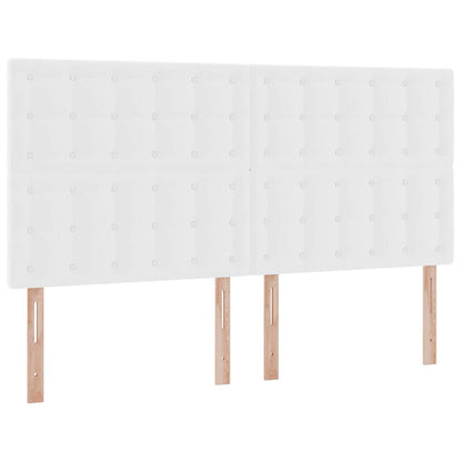 Letto con contenitore e LED Bianco Puro 200 x 200 cm