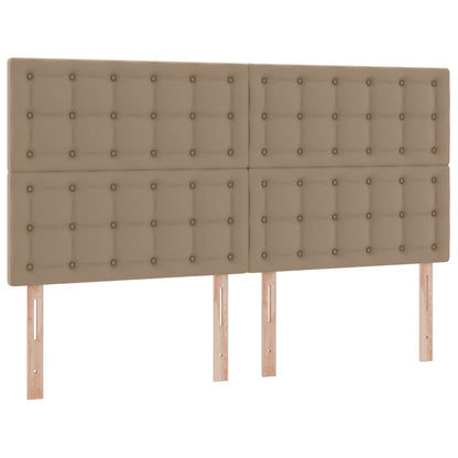 Letto con contenitore e LED Cappuccino 200 x 200 cm | homemem39