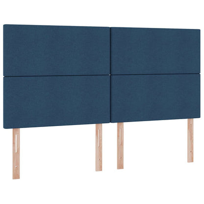 Letto con contenitore LED e materasso Blu 180 x 200 cm Tessuto