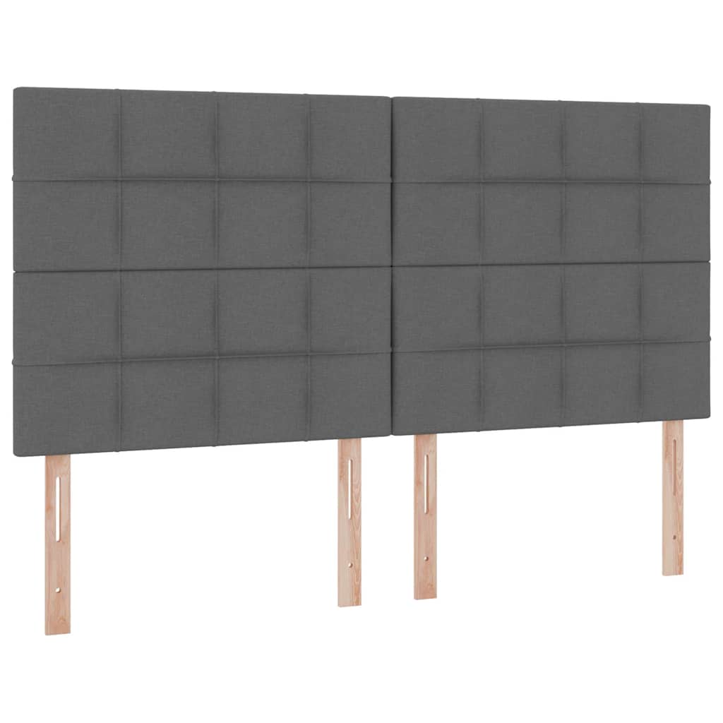 Letto con contenitore LED e materasso Grigio Scuro 200 x 200 cm