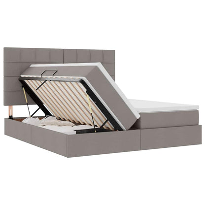 Letto con contenitore LED e materasso Tortora 200 x 200 cm