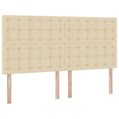 Letto con contenitore LED e materasso Crema 200 x 200 cm