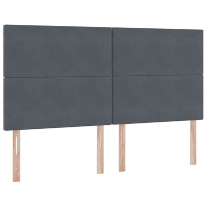 Letto con contenitore LED e materasso Grigio Scuro 200 x 200 cm