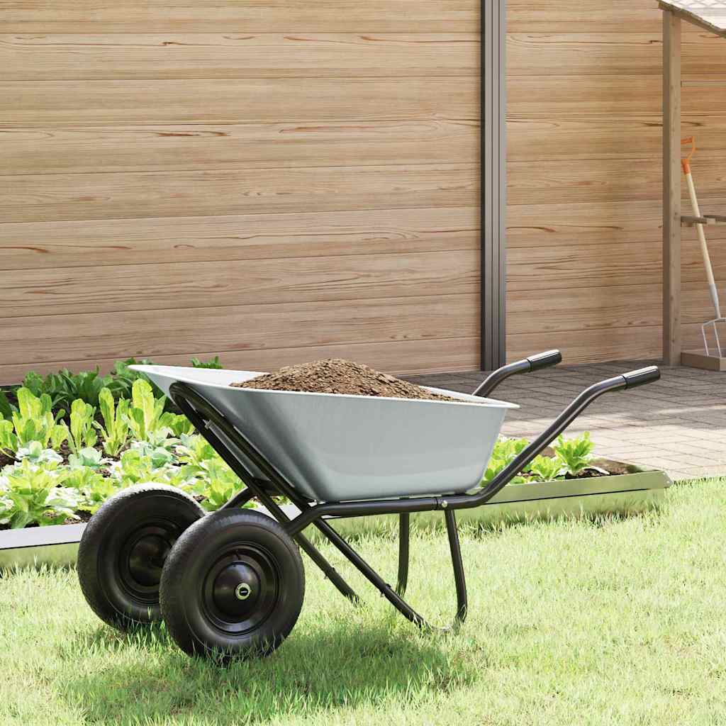Carriole Argento e Nero 137 x 60 x 65,5 cm Acciaio | homemem39