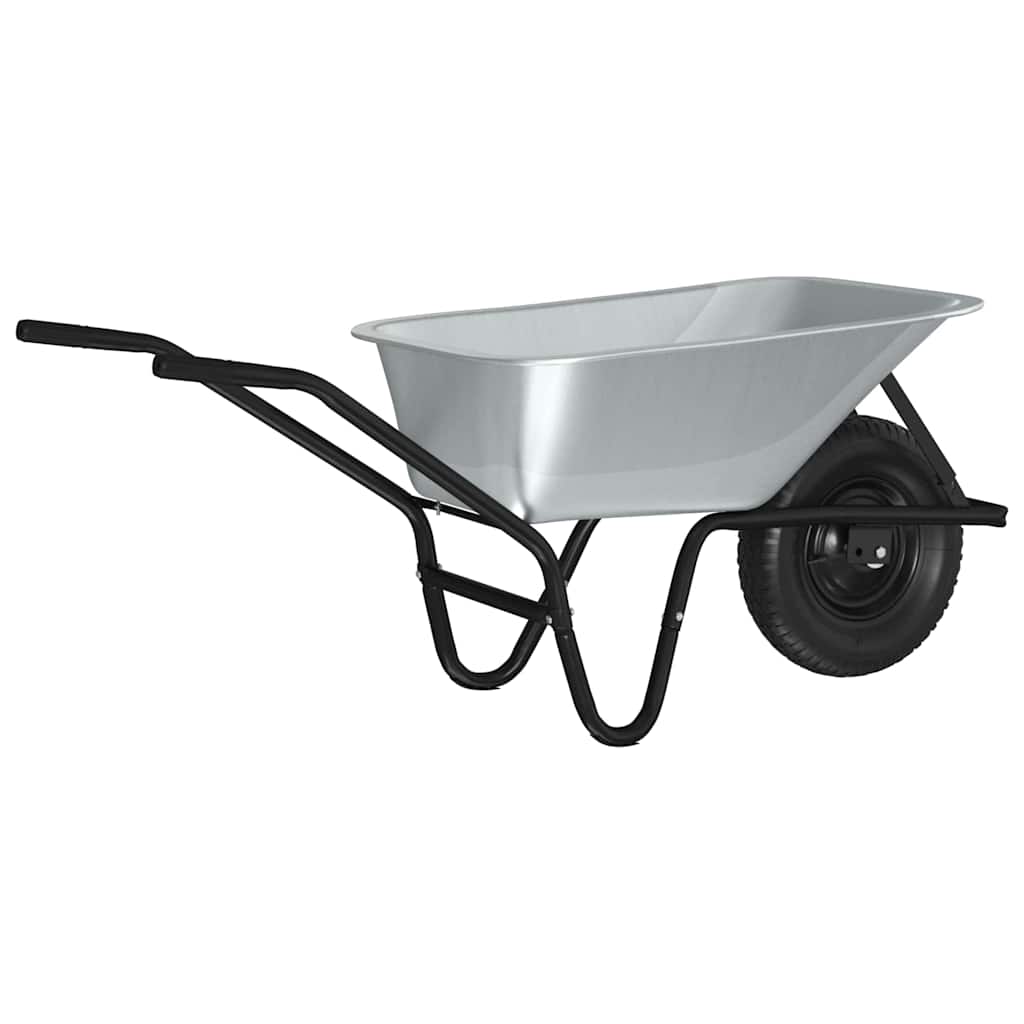 Carriole Argento e Nero 141 x 60 x 57 cm Acciaio | homemem39