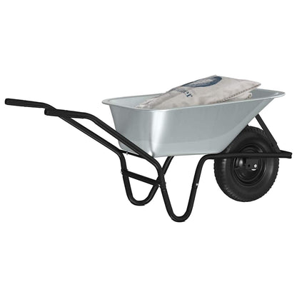 Carriole Argento e Nero 141 x 60 x 57 cm Acciaio | homemem39