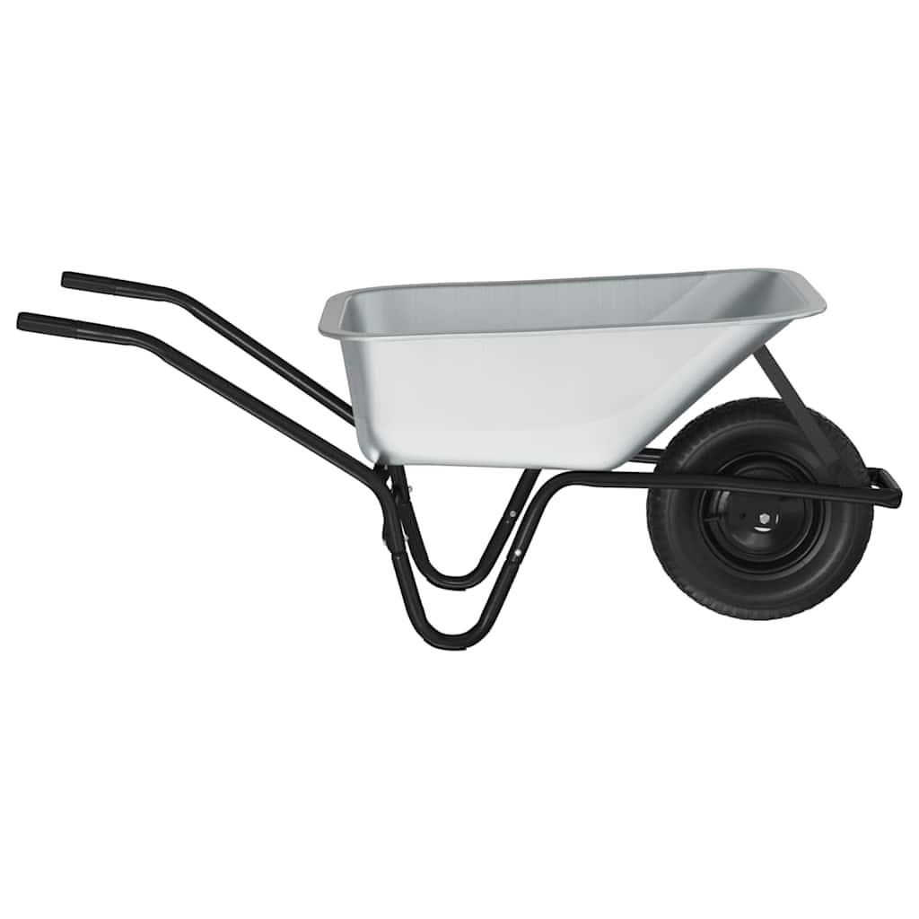 Carriole Argento e Nero 141 x 60 x 57 cm Acciaio | homemem39