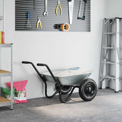 Carriole Argento e Nero 124 x 73 x 65 cm Acciaio | homemem39