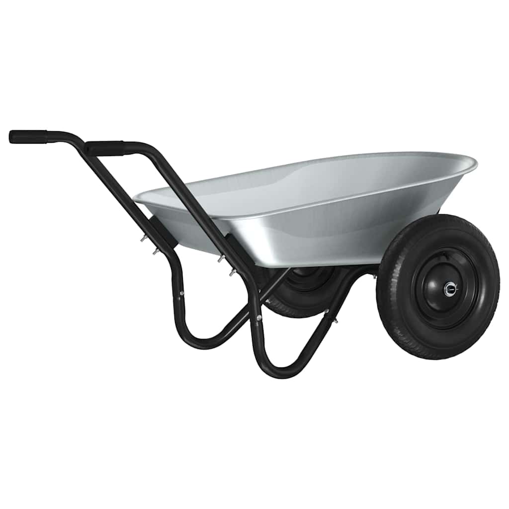 Carriole Argento e Nero 124 x 73 x 65 cm Acciaio | homemem39