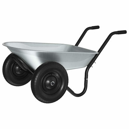 Carriole Argento e Nero 124 x 73 x 65 cm Acciaio | homemem39