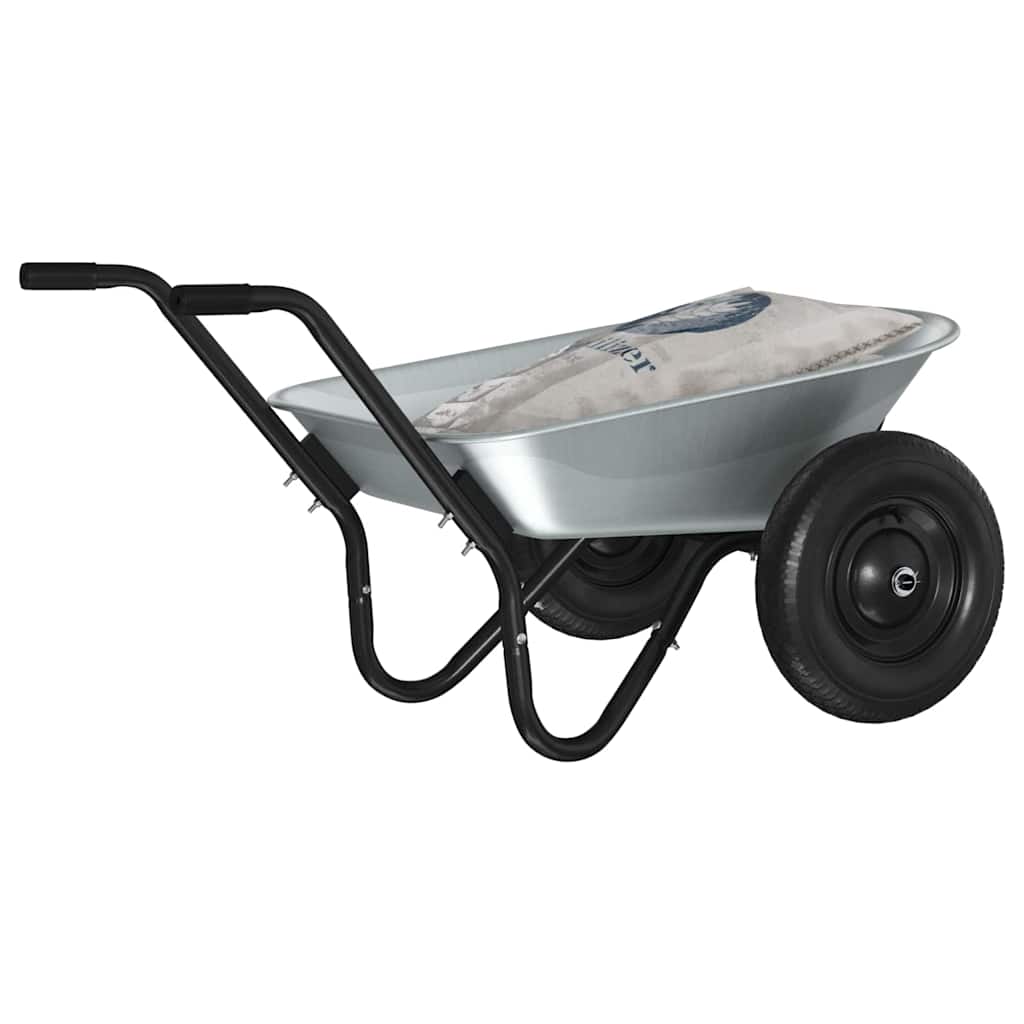 Carriole Argento e Nero 124 x 73 x 65 cm Acciaio | homemem39