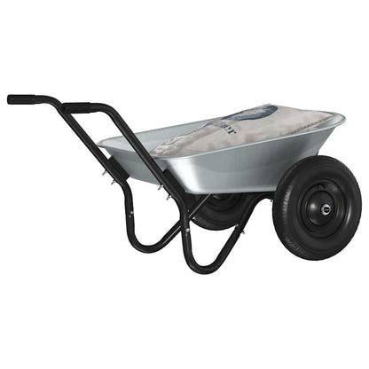 Carriole Argento e Nero 124 x 73 x 65 cm Acciaio | homemem39
