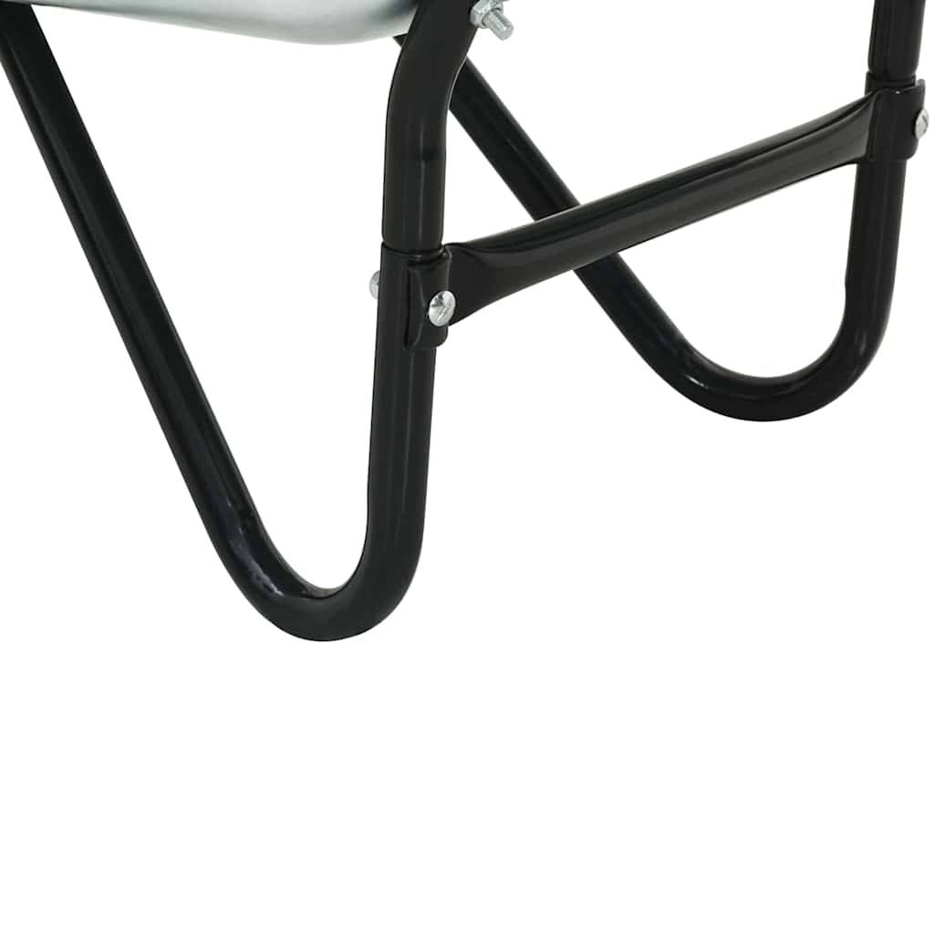 Carriole Argento e Nero 133 x 62,5 x 58 cm Acciaio | homemem39
