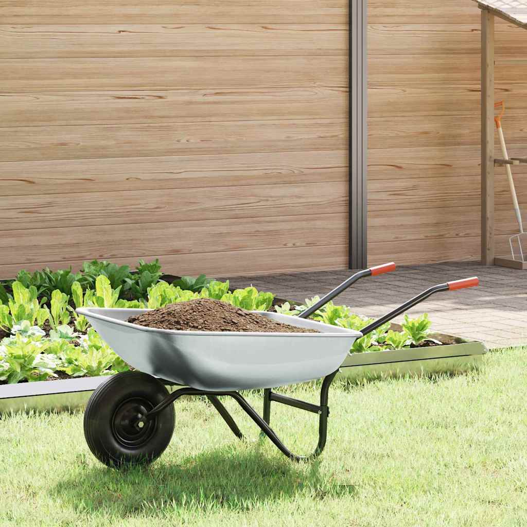 Carriole Argento e Nero 133 x 62,5 x 58 cm Acciaio