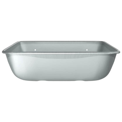 Sostituzione Vassoio Carriola Argento 80 x 60 x 25 cm Acciaio | homemem39