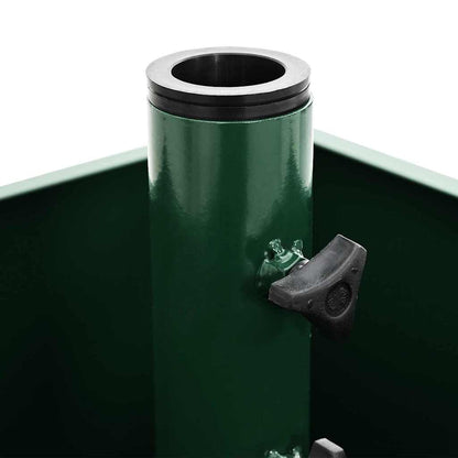 Base per Parasol con Vaso Verde 45 x 45 x 45 cm Acciaio