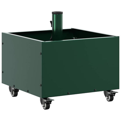 Base per Parasol con Vaso Verde 45 x 45 x 45 cm Acciaio