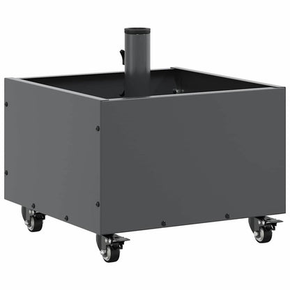 Base per Parasol con Vaso Antracite 45 x 45 x 45 cm Acciaio