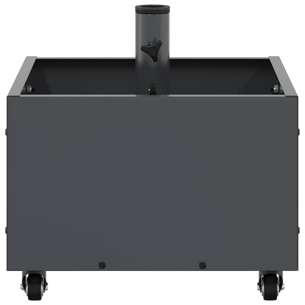 Base per Parasol con Vaso Antracite 45 x 45 x 45 cm Acciaio