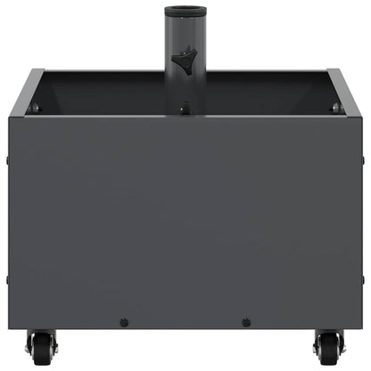 Base per Parasol con Vaso Antracite 45 x 45 x 45 cm Acciaio