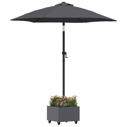Base per Parasol con Vaso Antracite 45 x 45 x 45 cm Acciaio