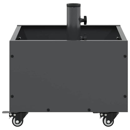 Base per Parasol con Vaso Antracite 45 x 45 x 45 cm Acciaio