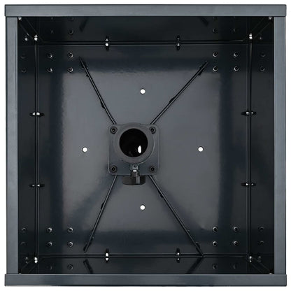 Base per Parasol con Vaso Antracite 45 x 45 x 45 cm Acciaio