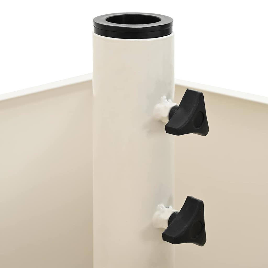 Base per Parasol con Vaso Bianco 45 x 45 x 45 cm Acciaio
